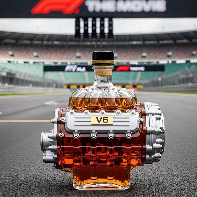 F1-V6 Motory Whiskey Skleněná Lahev Bez Olova