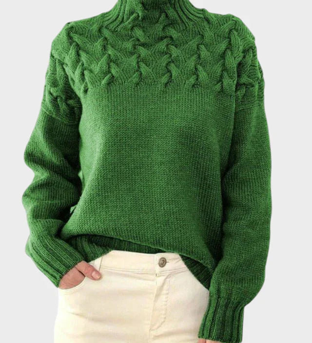 ANJA - Svetřík s vysokým límcem pro ženy