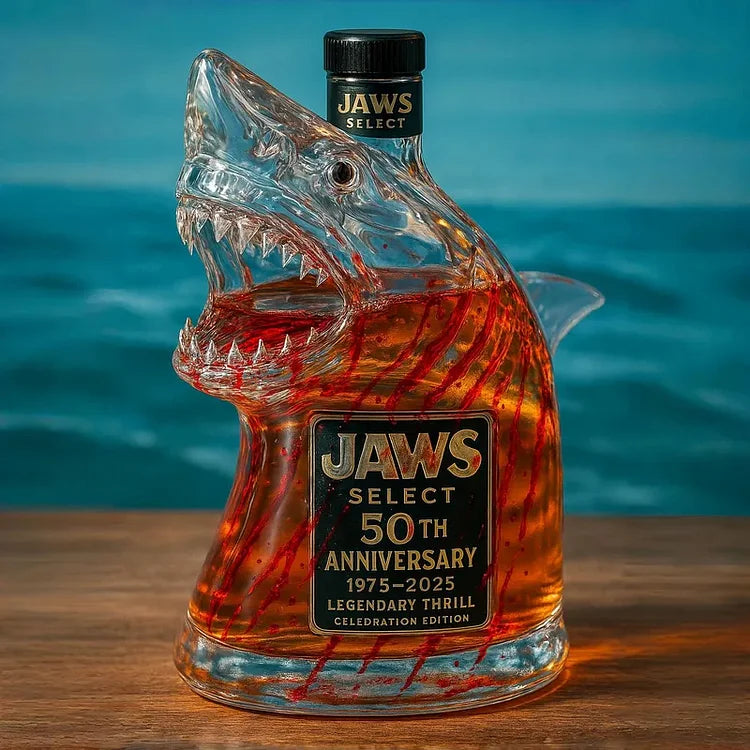 Limitovaná edice whiskey láhve Shark Jaws Anniversary