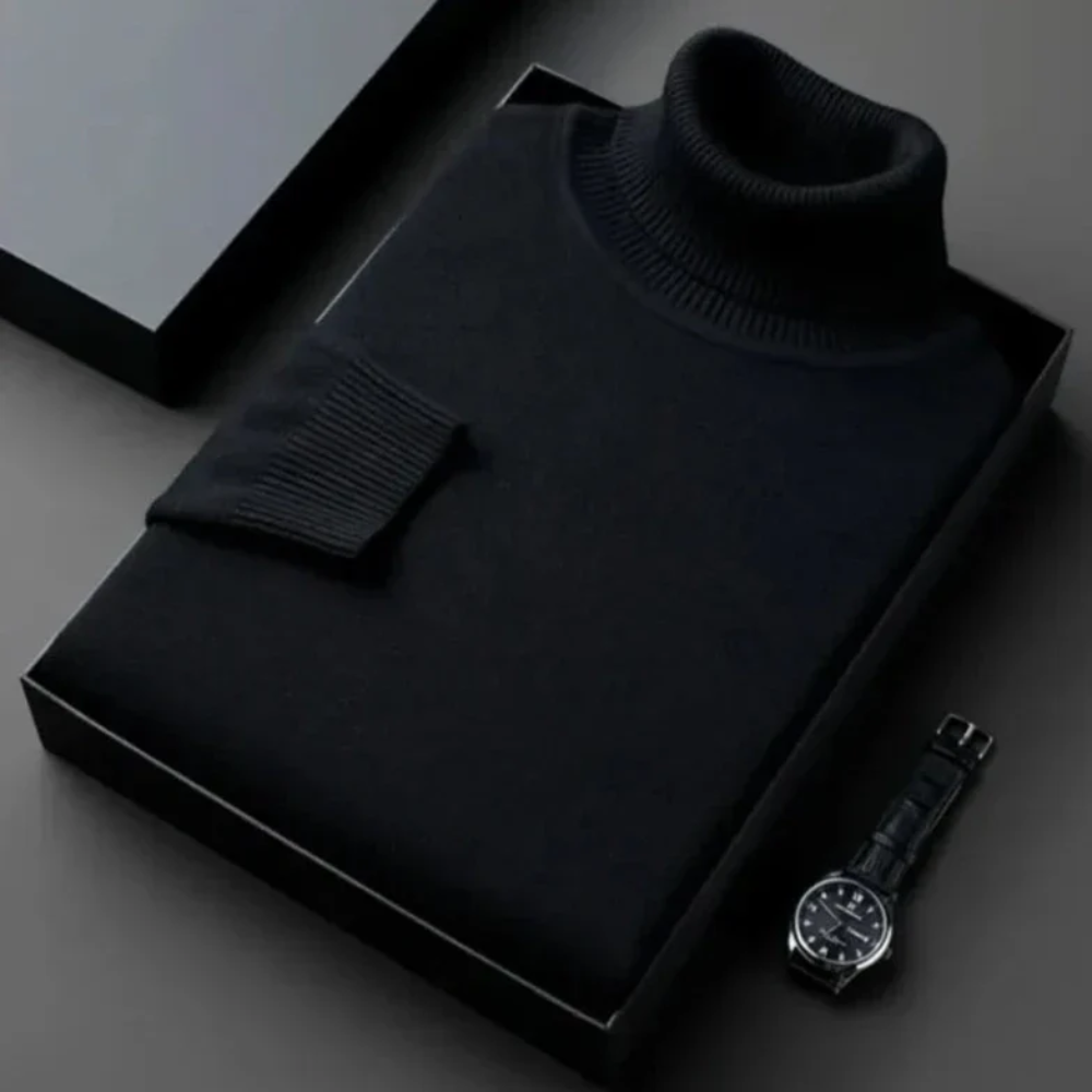 ALIOTH - Kašmírový svetr s vysokým límcem