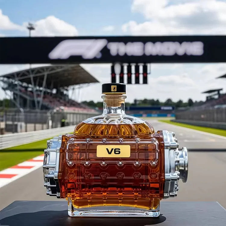 F1-V6 Motory Whiskey Skleněná Lahev Bez Olova
