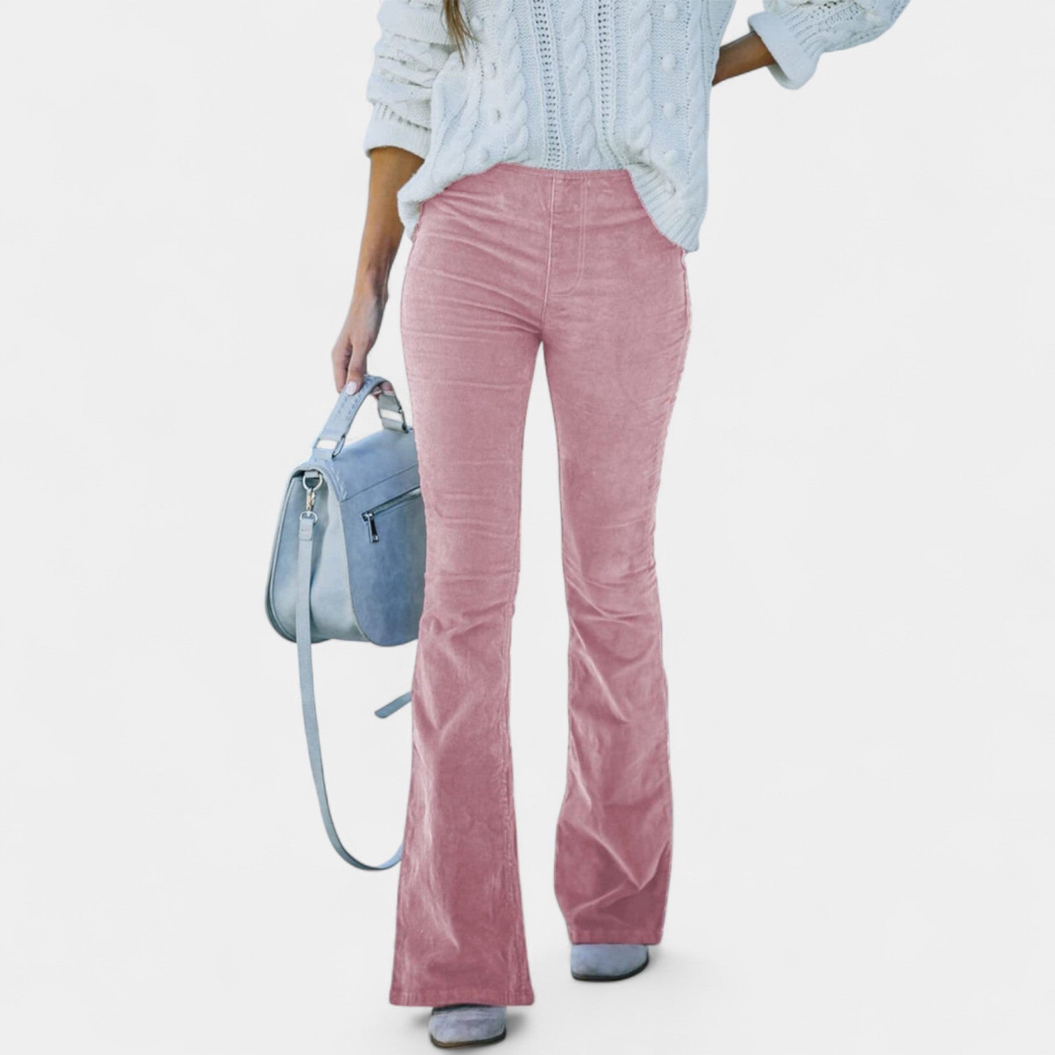 RENATA – Sametové kalhoty s volným střihem