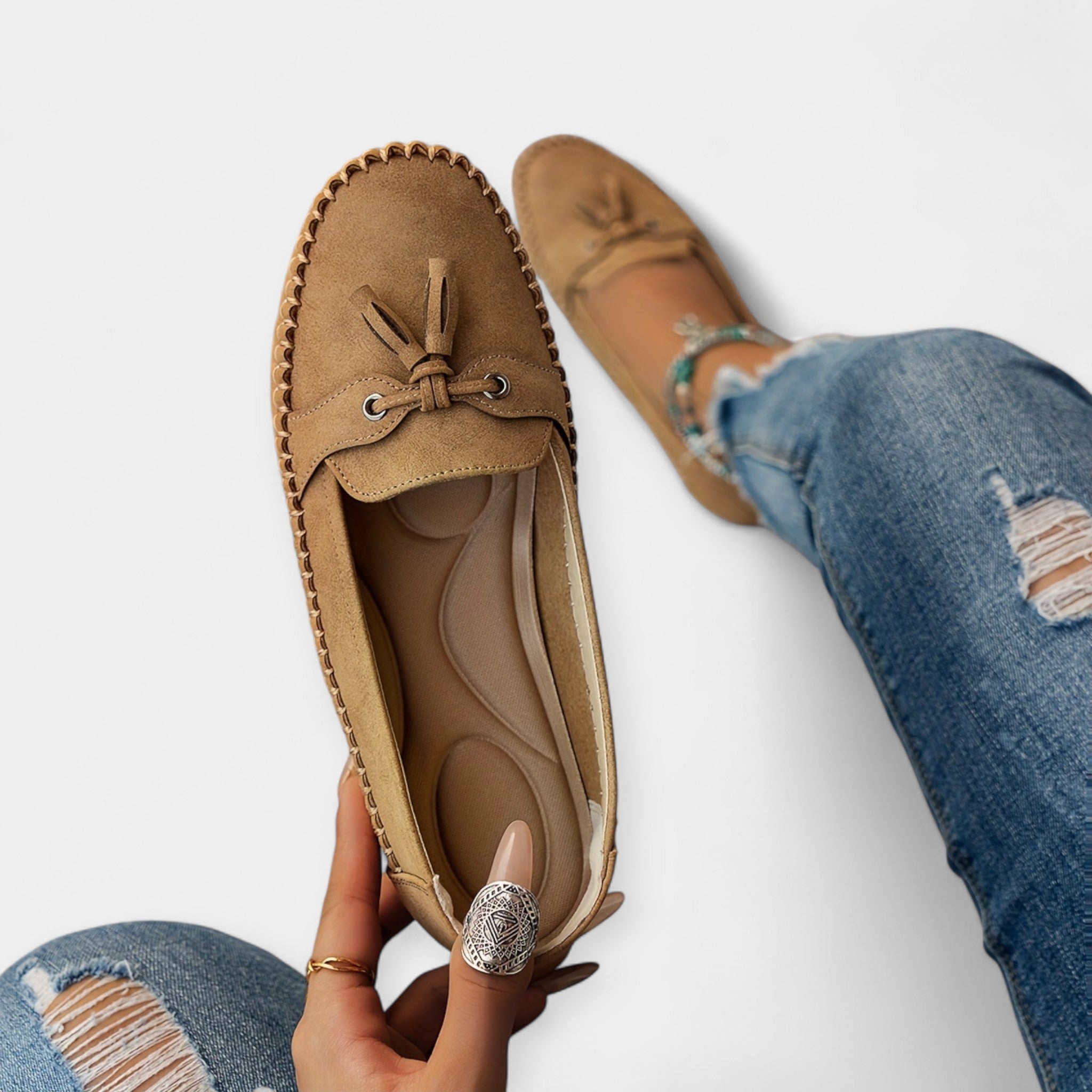 Baletní boty s mašlí ve stylu