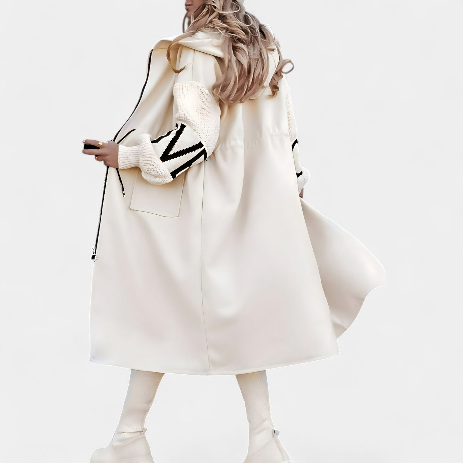 MANCA – Elegantní kardigan z vlny s kapucí