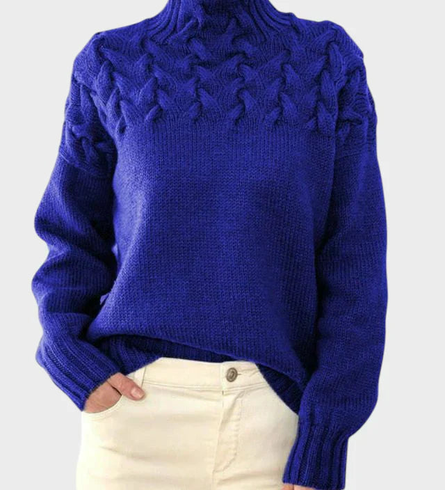 ANJA - Svetřík s vysokým límcem pro ženy