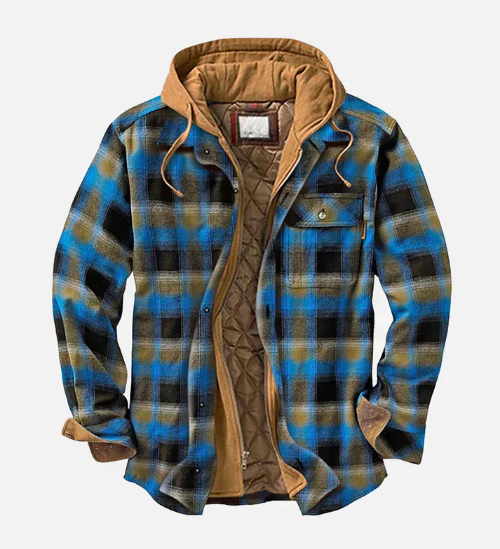 ELVIS - Stylová patchworková bunda s kostkovaným vzorem