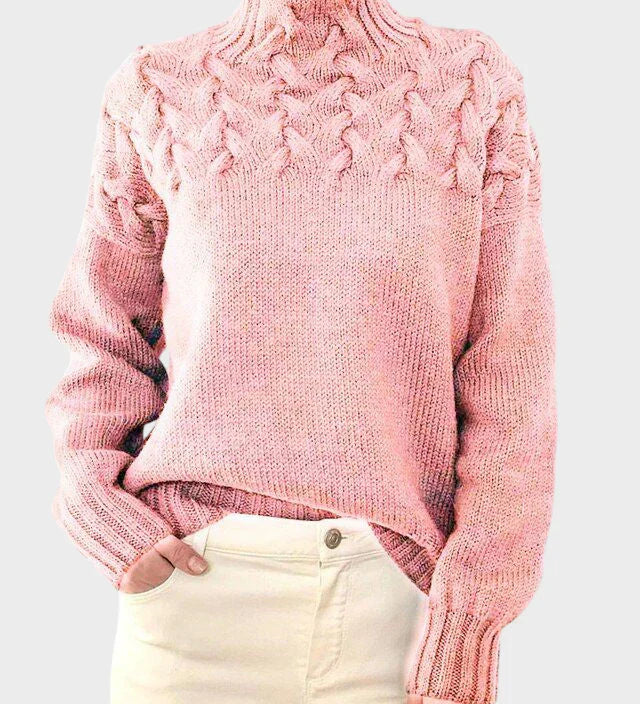 ANJA - Svetřík s vysokým límcem pro ženy