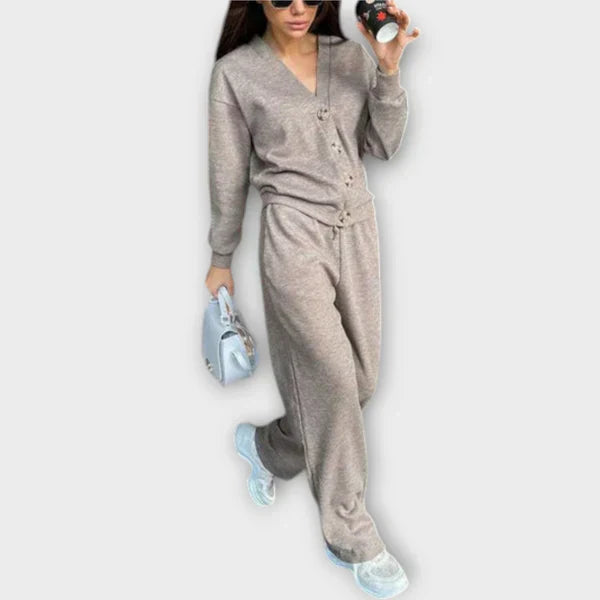 Danută Souprava pro Volný Čas: Tričko s Dlouhými Rukávy a Kalhoty