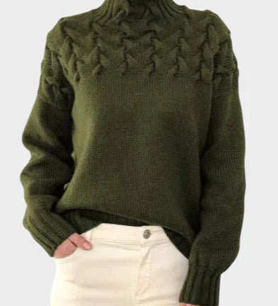 ANJA - Svetřík s vysokým límcem pro ženy