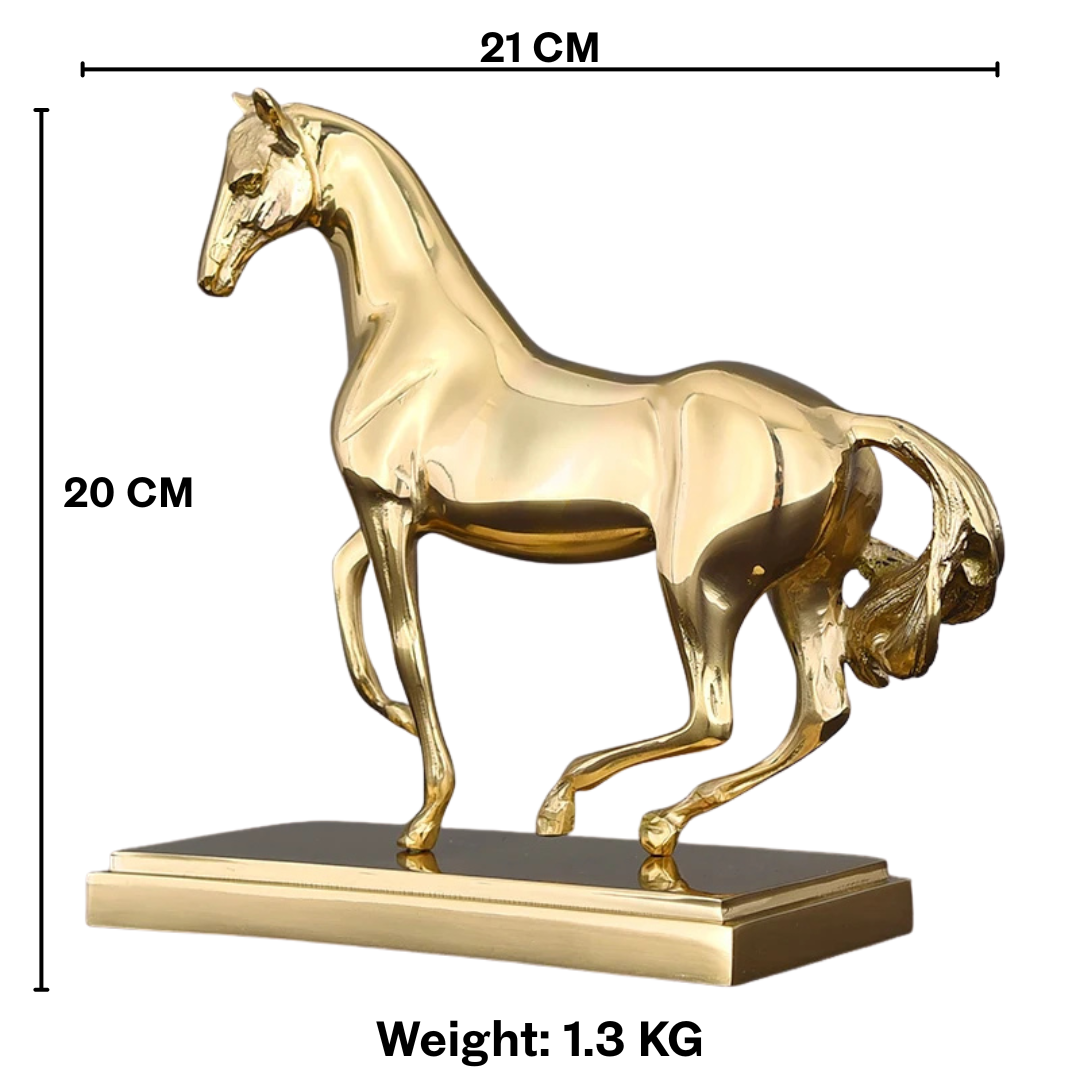 Jezdecká elegance - Socha koně z mědi