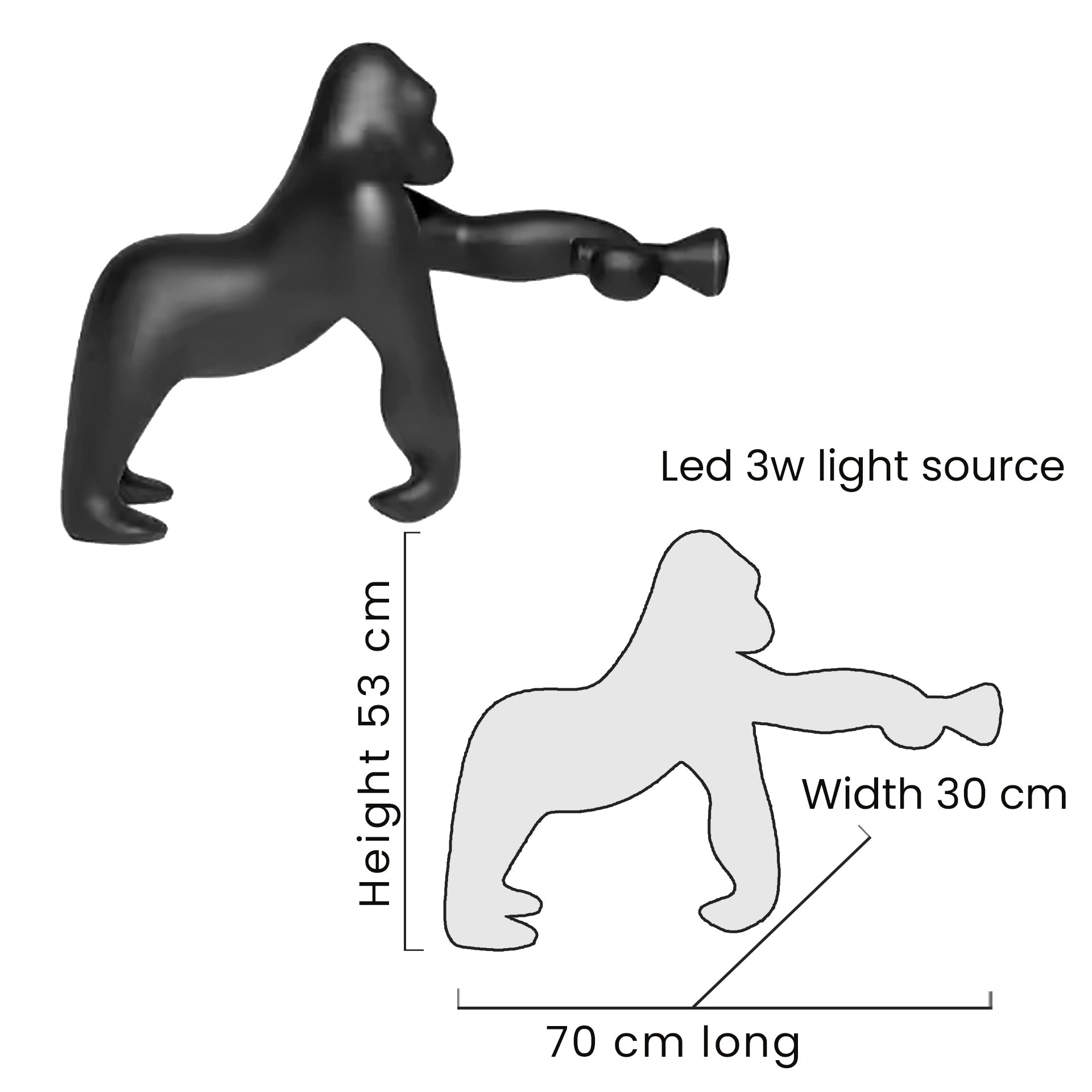 Kong™ Gorilla Lampa Výrazný Kousek
