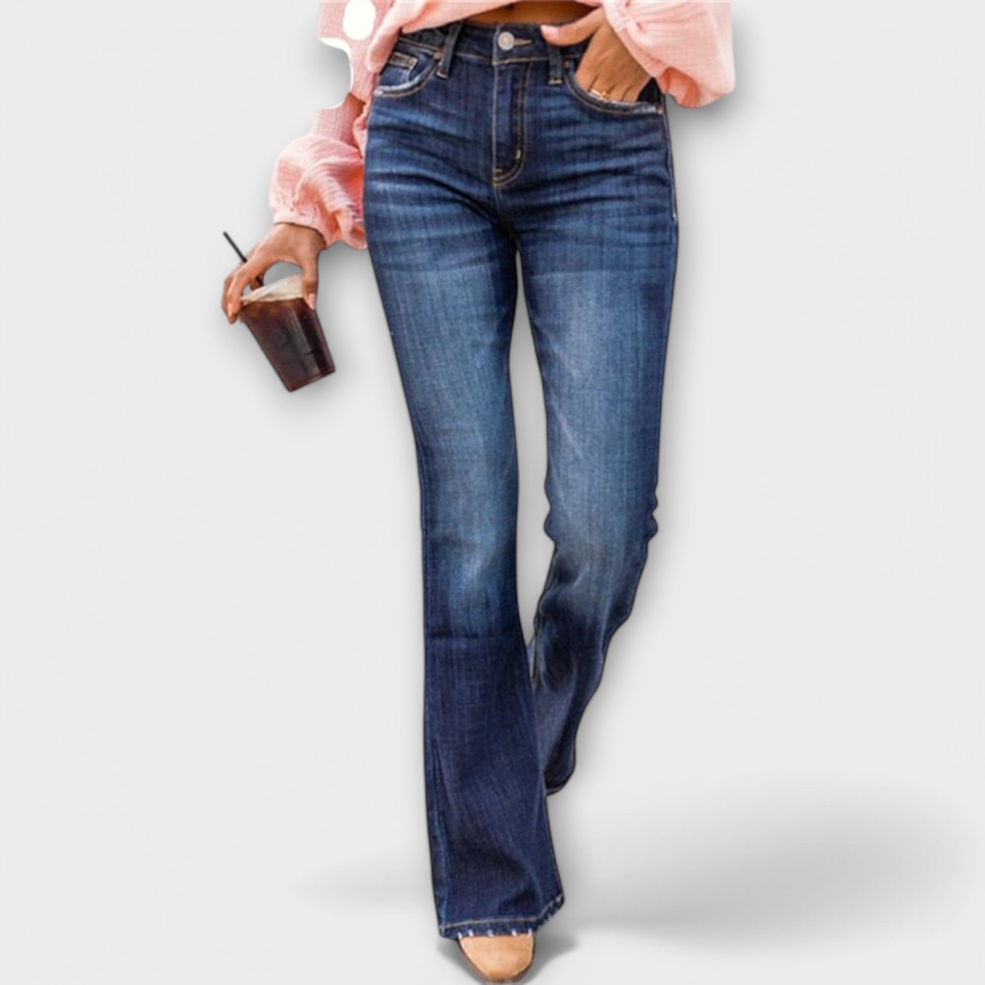 LJUBOMIA - Pohodlné elastické kalhoty