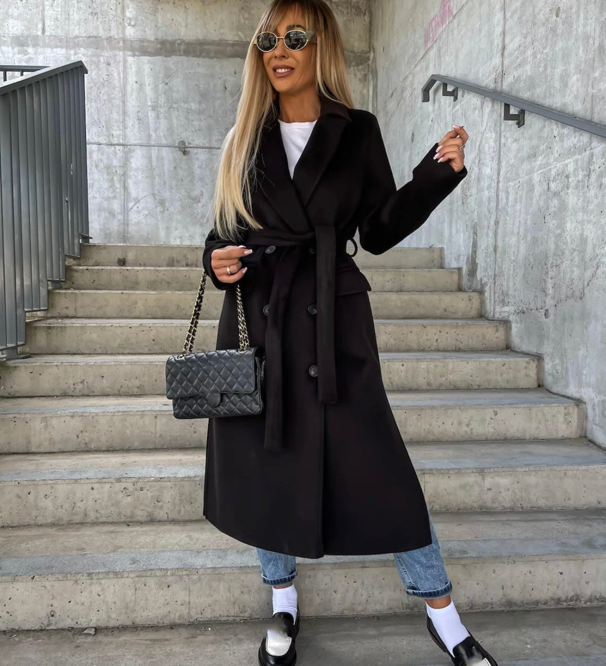 NOEMI - Dámský dlouhý kabát