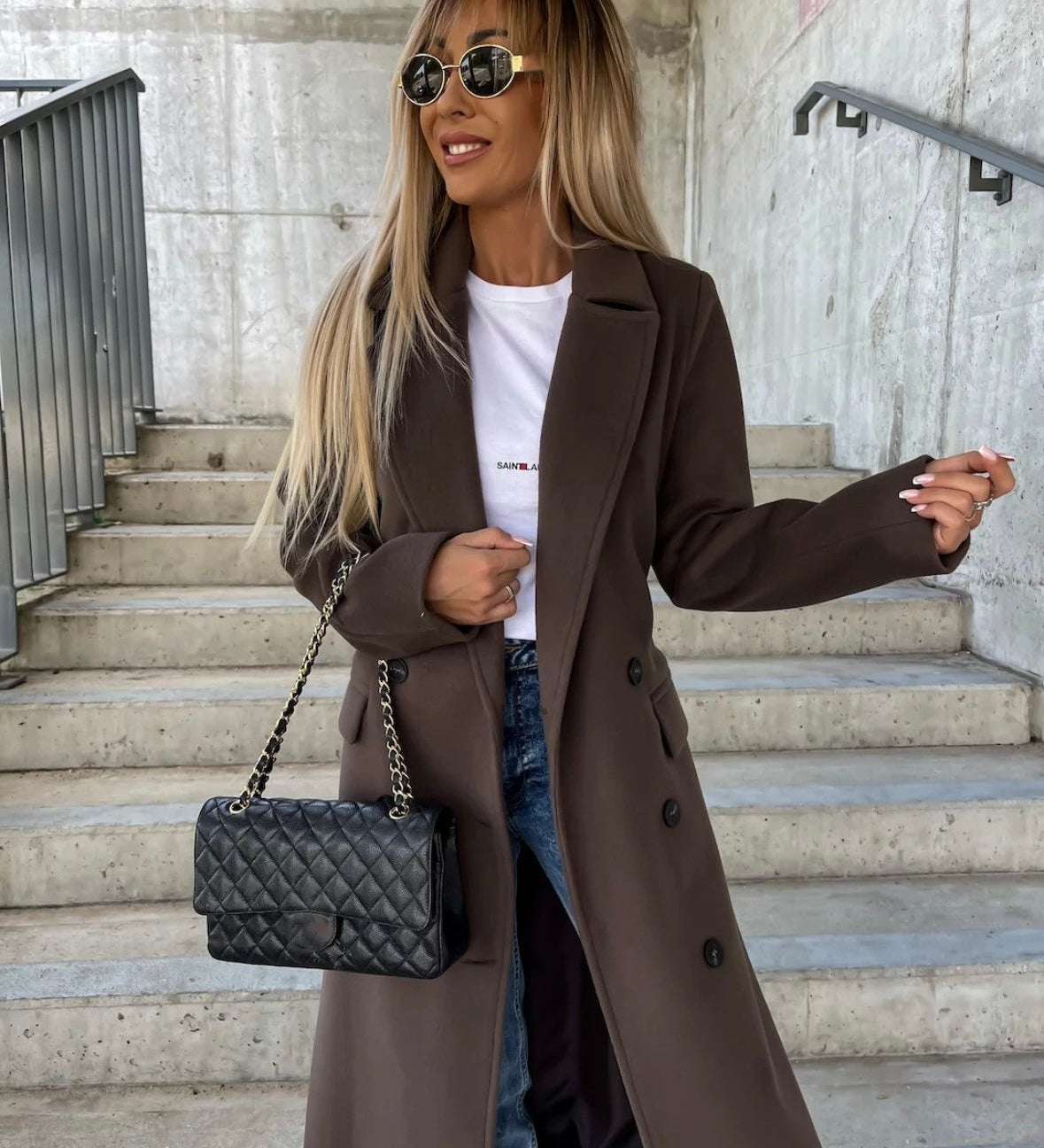 NOEMI - Dámský dlouhý kabát