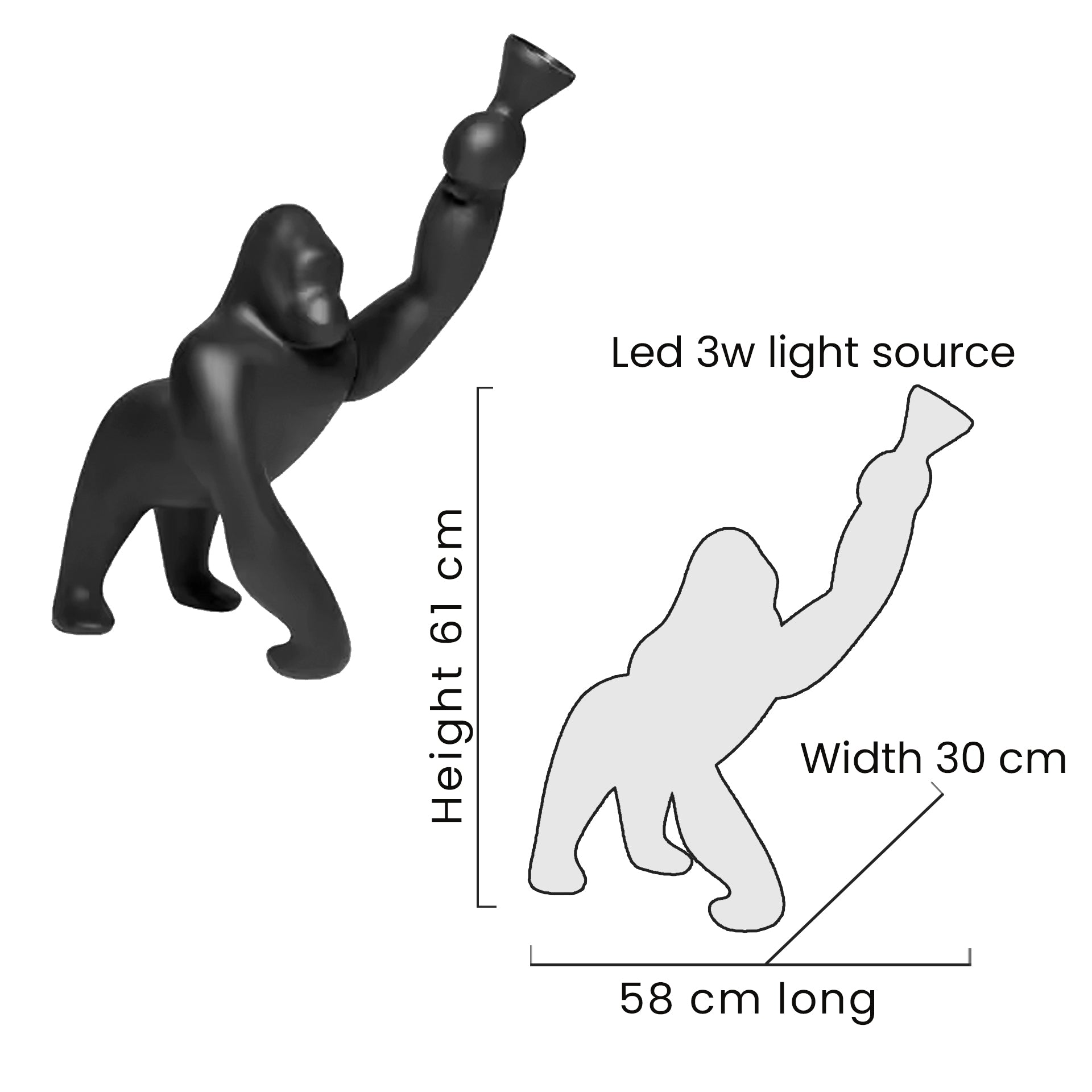 Kong™ Gorilla Lampa Výrazný Kousek