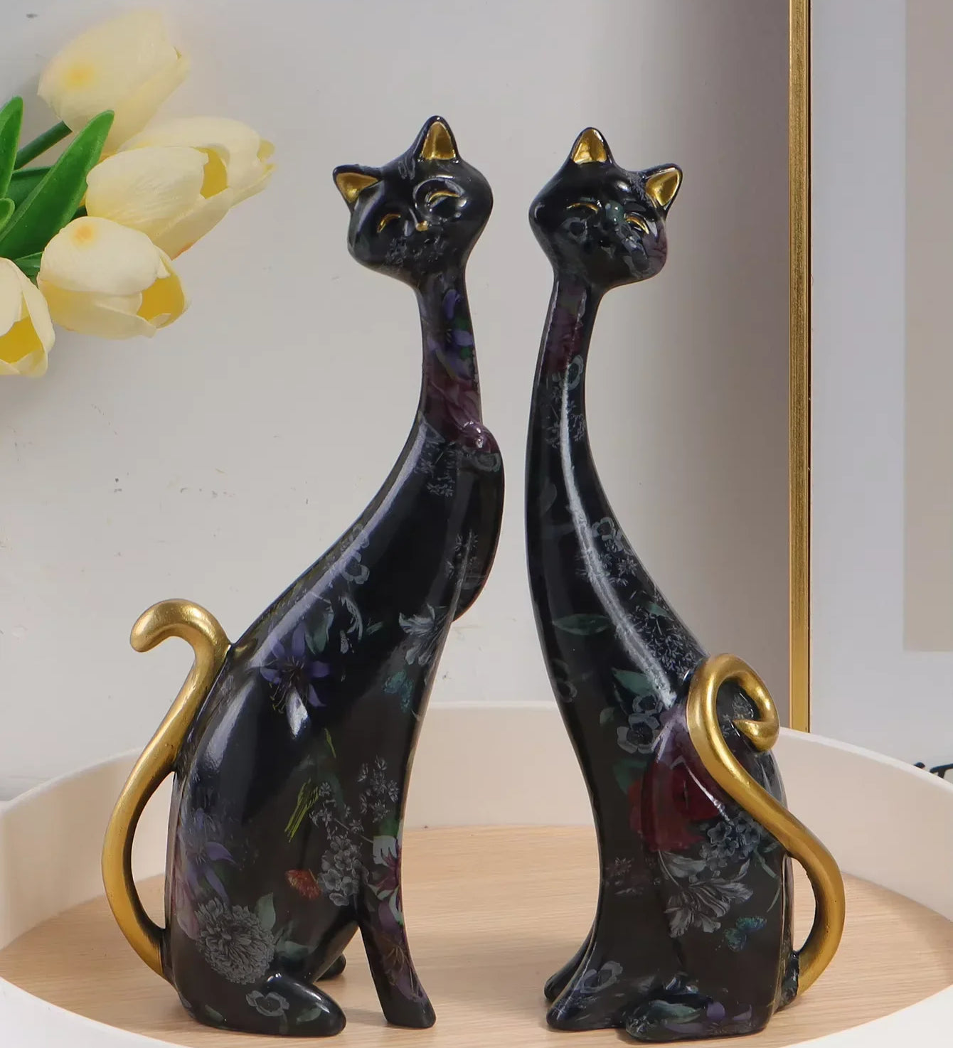 Sophisticats - Socha koček v akvarelovém stylu