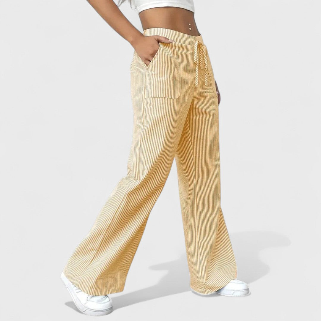 DOMINIQUE - Široké a pohodlné kalhoty