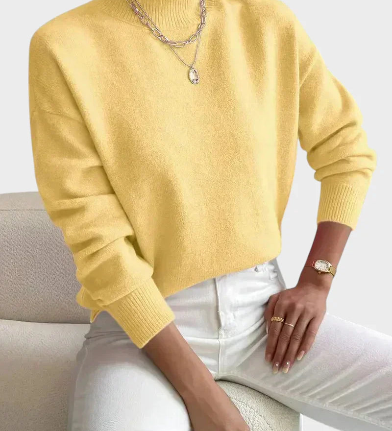 ALBINA - Klasický Svetr s Vysokým Límcem